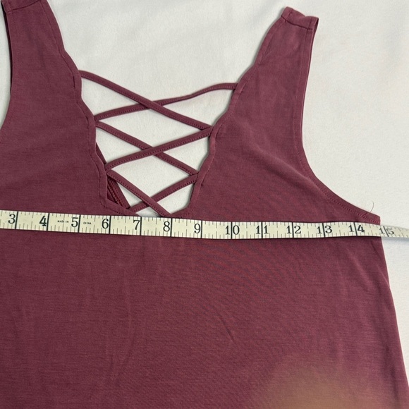American Eagle Outfitters Plum Tank Top with Lattice Back - Picture 5 of 5